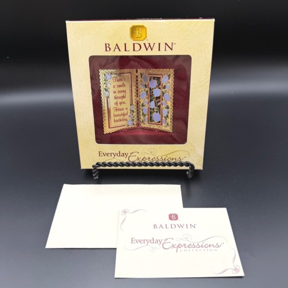 Baldwin‎ Everyday Expressions Birthday Ornament 24K Gold Plated Brass New